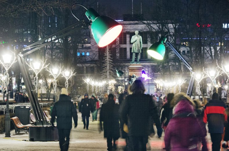 Lampounette by TILT at the Esplanade Park. Part of Lux Helsinki. Photo: Lauri Rotko