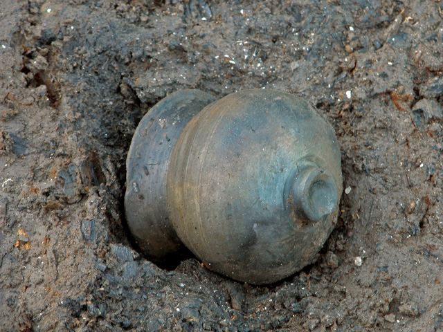 Late Bronze Age 'poppyhead' cup discovered at Must Farm. Photo: Cambridge Archaeological Unit