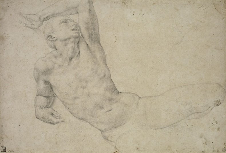 Study for a Figure in the Resurrection (c. 1548–52), Agnolo Bronzino. Isabella Stewart Gardner Museum, Boston