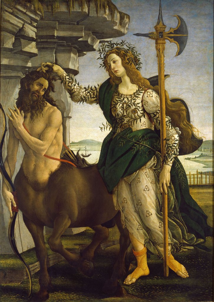 Pallas and the Centaur (c. 1482), Sandro Botticelli.
