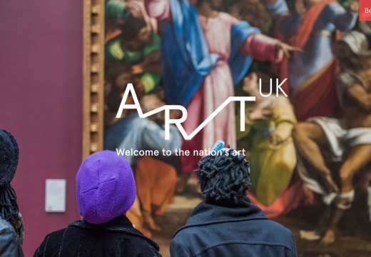 The homepage of Art UK, which was launched today (24 February 2016)