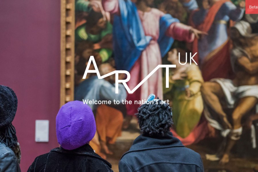 The homepage of Art UK, which was launched today (24 February 2016)