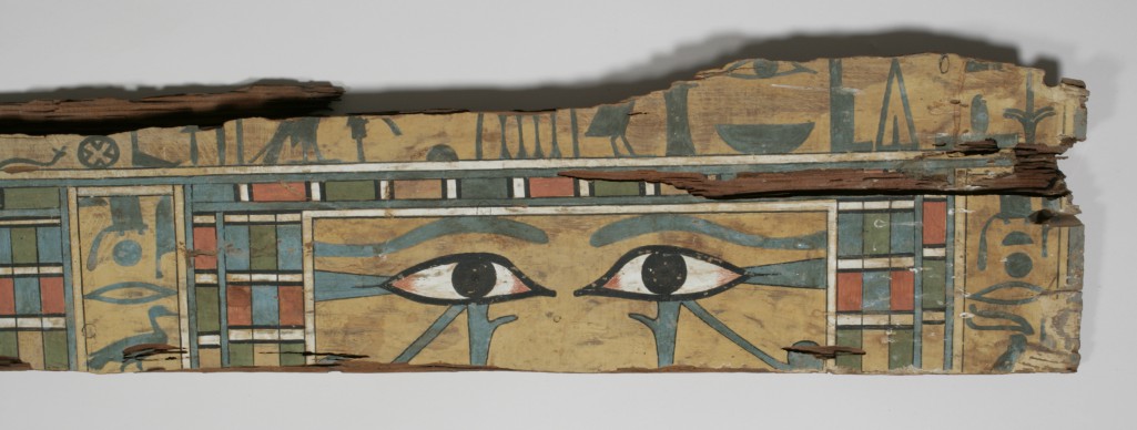 Detail from the coffin of Senuitef, showing wedjat eyes, Egyptian, 12th Dynasty, Middle Kingdom, 1975–1790 BC