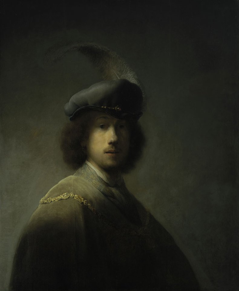 Self-Portrait, Aged 23 (1639), Rembrandt van Rijn.