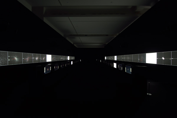 Ryoji Ikeda. supersymmetry. 2014–2015. Courtesy of the artist. Exhibition view (photo: Stanislav Stepaško)
