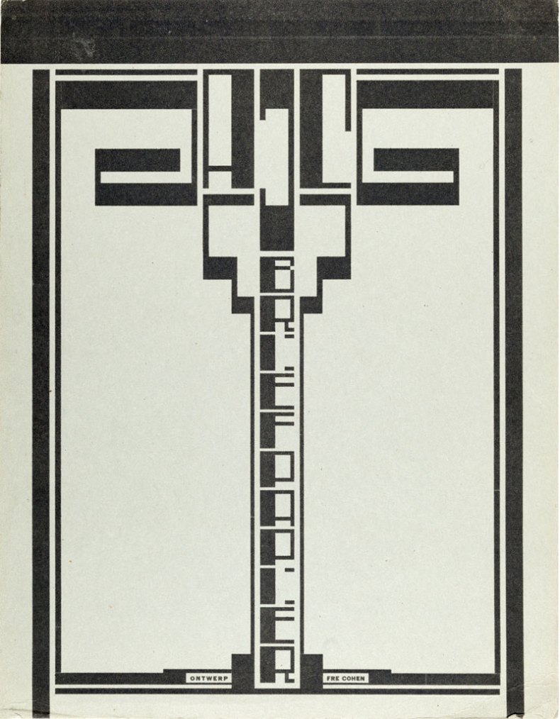 Cover writing paper notepad for the Workers Youth Centre (1925), Fré Cohen.