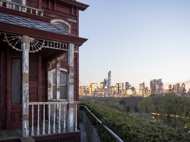 Installation view of The Roof Garden Commission: Transitional Object (PsychoBarn)