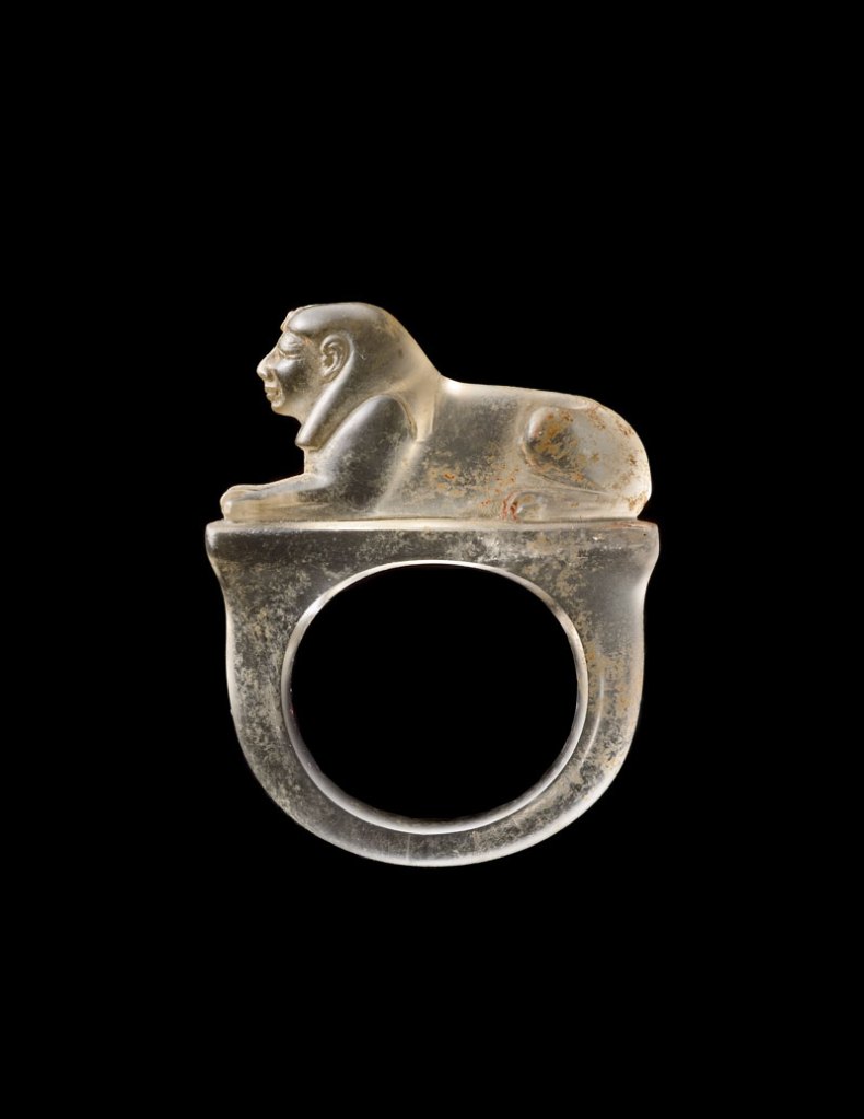 Ring with a sphinx (1295–1069 BC), Egyptian, 19th–20th Dynasty.