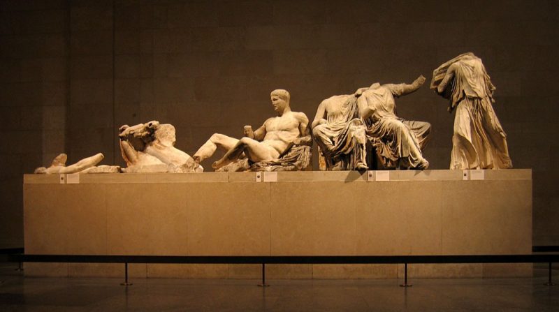 East pediment of the Parthenon frieze at the British Museum.
