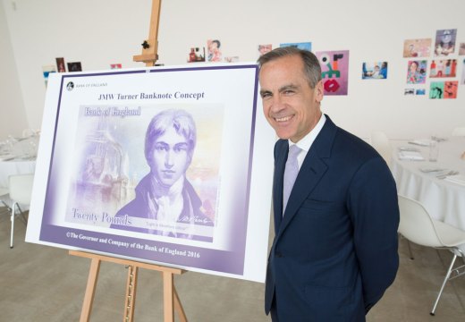 Bank of England Governer Mark Carney unveiled the design for a new £20 at Turner Contemporary today (22 April).