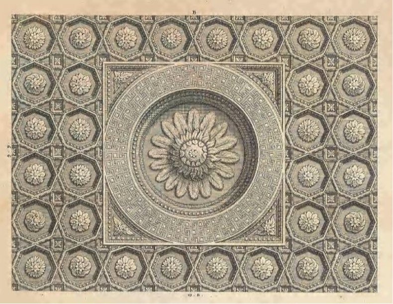 Ceiling detail from Wood's The Ruins of Palmyra (1753)