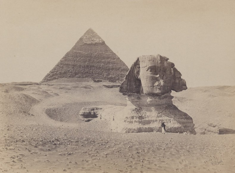 Chephren-Pyramid and Sphinx, Giza