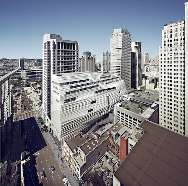 Rendering showing the new SFMOMA extension designed by Snøhetta