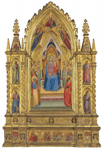 The Madonna and Child Enthroned with saints and angels