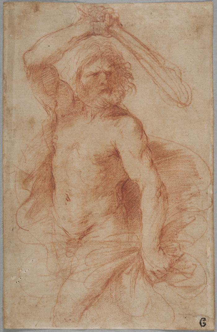 A Study for Hercules, in three-quarter-length