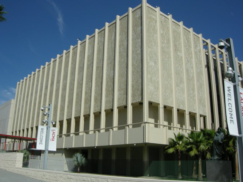 One of the original 1965 buildings of the Los Angeles County Museum of Art.