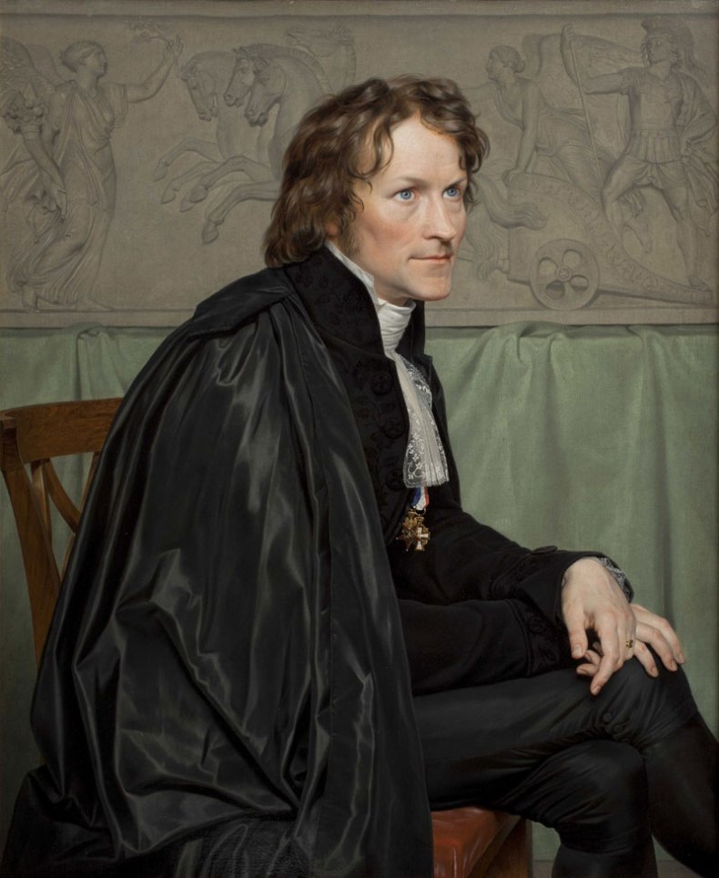 Portrait of Bertel Thorvaldsen Wearing the Habit and Insignia of the San Luca Academy (1814), Christoffer Wilhelm Eckersberg.