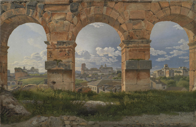 View through three Arches of the Colosseum in Rome (1815), Christoffer Wilhelm Eckersberg