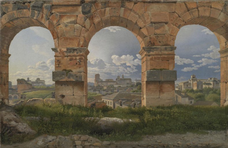 View through three Arches of the Colosseum in Rome (1815), Christoffer Wilhelm Eckersberg