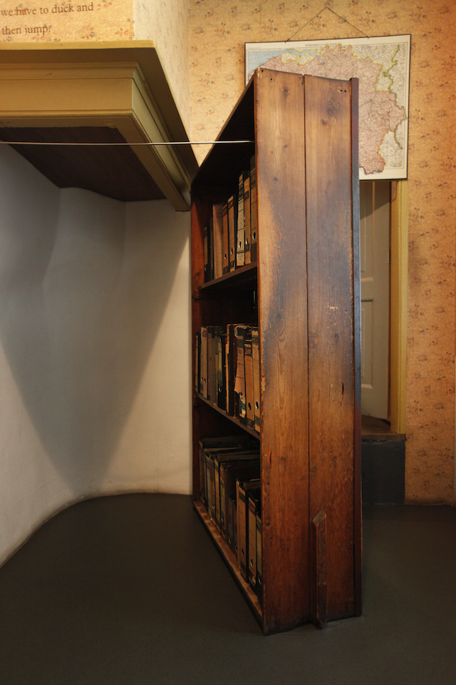 The entrance to the secret annex in the Anne Frank House, Amsterdam
