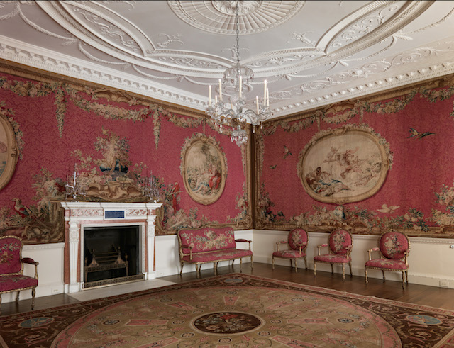 The tapestry room from Croome Court, Worcestershire, 1763–71, designed by Robert Adam, as currently installed at the Metropolitan Museum of Art, New York