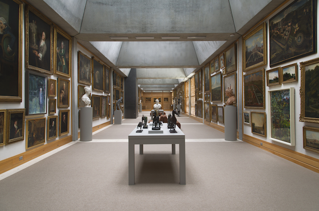 The Long Gallery, following its recent reinstallation, at the Yale Center for British Art, New Haven.