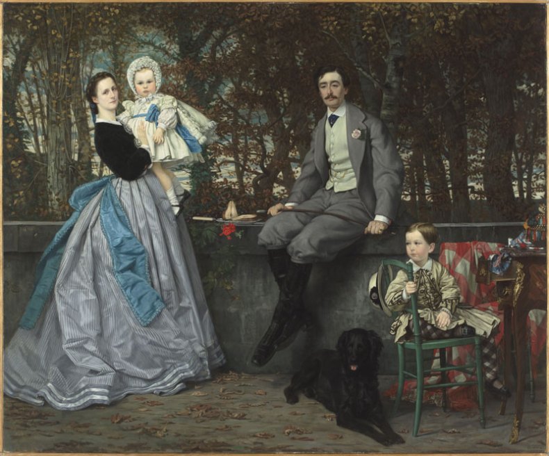 Portrait du marquis et de la marquise de Miramon et de leurs enfants