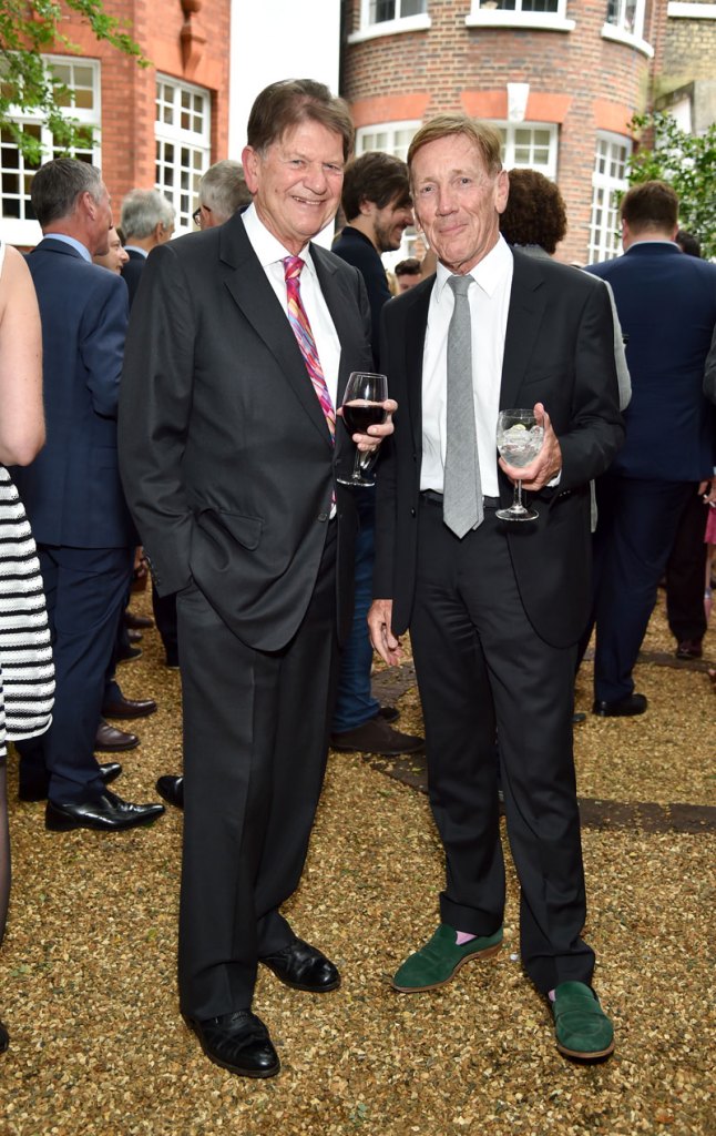 John Madejski and Edmund Capon at the Apollo summer party 2016