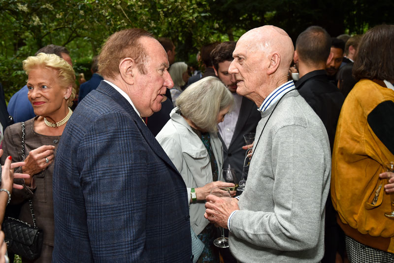 Andrew Neil and Allen Jones at the Apollo summer party 2016.