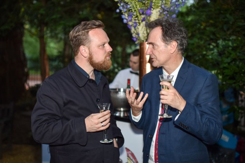 Simon Martin and Andy Ellis at the Apollo summer party 2016.