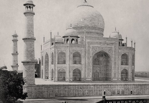 Agra, The Taj Mahal from the corner of the quadrangle