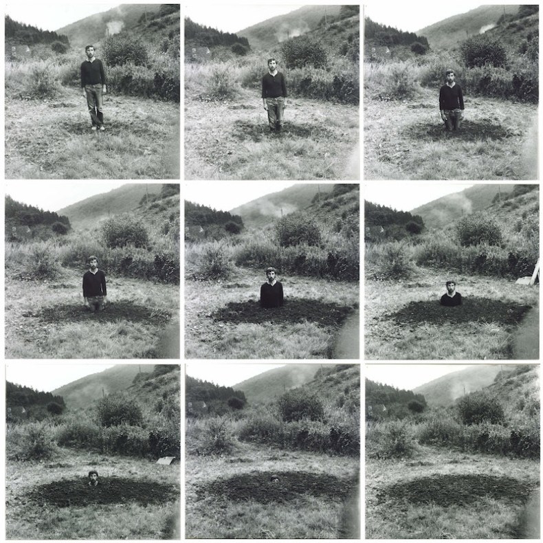 Self-Burial (Television Interference Project) (1969), Keith Arnatt.