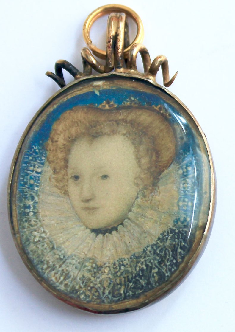 An intimate and minute portrait of Queen Elizabeth (c. 1586/87), Nicholas Hilliard.