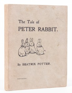 A first edition of The Tale of Peter Rabbit by Beatrix Potter