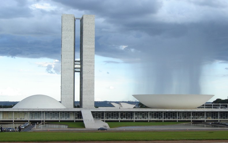 National Congress Building in Brasília, designed by Oscar Niemeyer and completed in 1960.