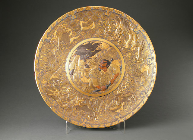 Damascene plate signed Komai, Japan, Meiji period (1868–1912)