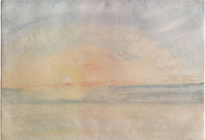 Sunset over the sea (c. 1840–45), J.M.W. Turner.