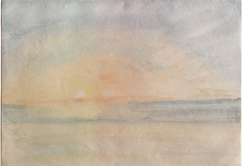 Sunset over the sea (c. 1840–45), J.M.W. Turner.