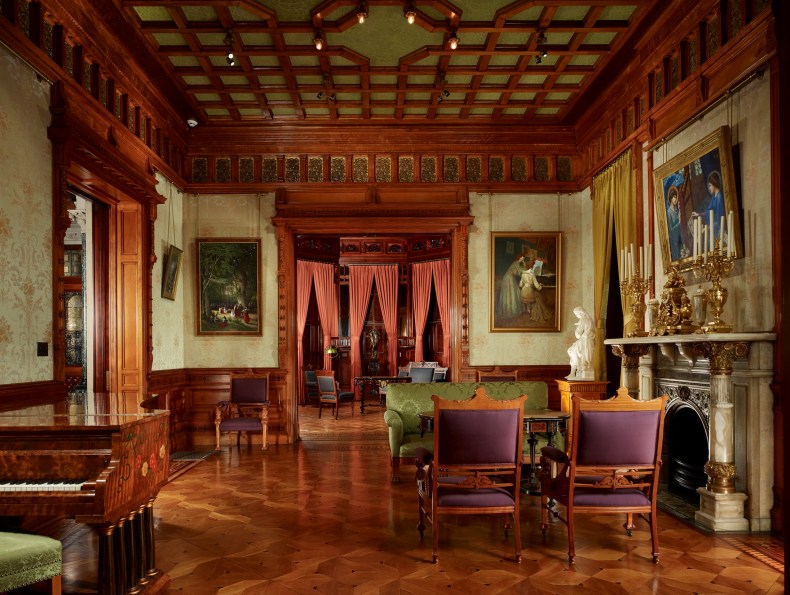 The drawing room at the Driehaus Museum.