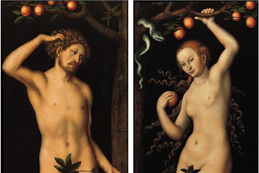 Adam and Eve (around 1530) by Lucas Cranach