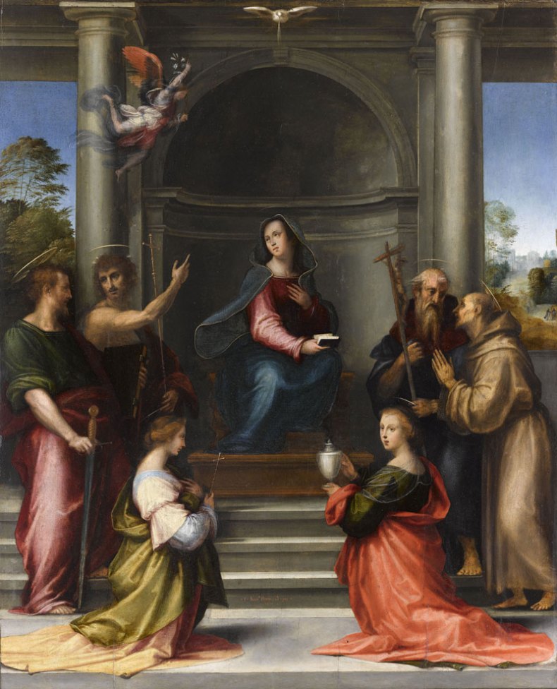 The Incarnation of Christ (Enthroned Virgin Surrounded by Six Saints)