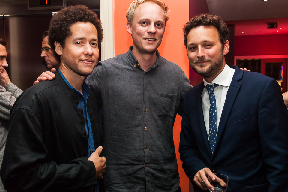 Michael Armitage, Nick Goss and Thomas Marks at the Apollo 40 Under 40 party, in association with Sophie Macpherson Ltd.