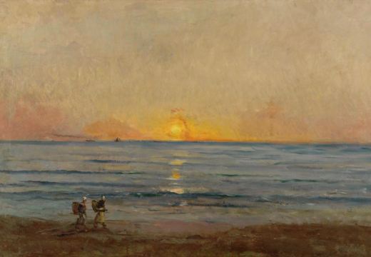 Sunset near Villerville (c. 1876), Charles François Daubigny