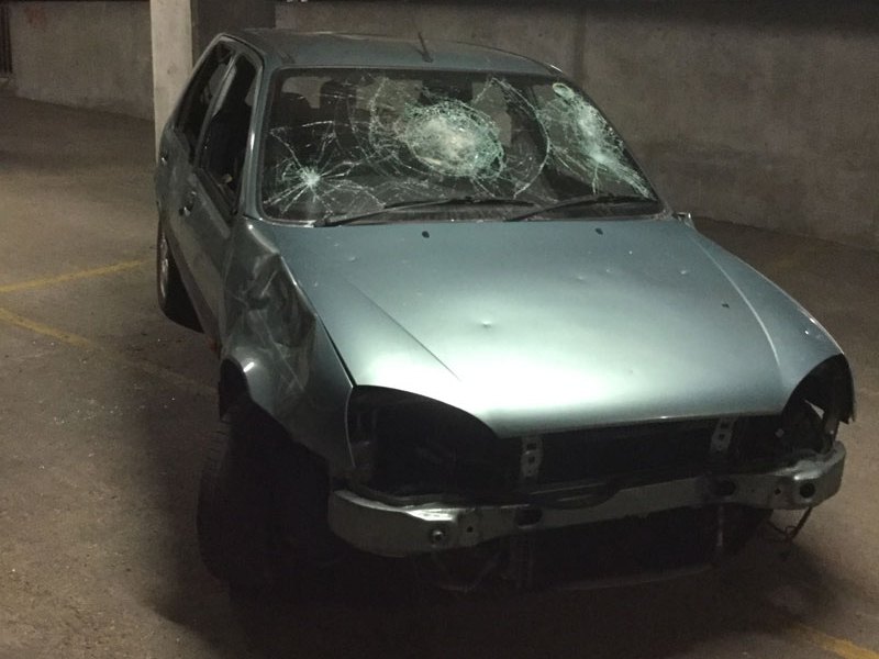 Author Stephen Bayley decided to baptise his book 'Death Drive' with a night of performance art in which guests were invited to destroy a beaten up old Saab...