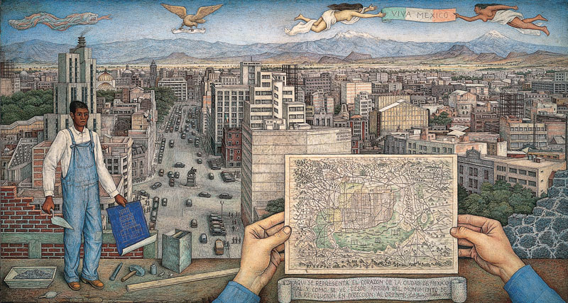 Mexico City (1949), Juan O’Gorman. © Juan O’Gorman/Artists Rights Society (ARS), New York/SOMAAP, Mexico City