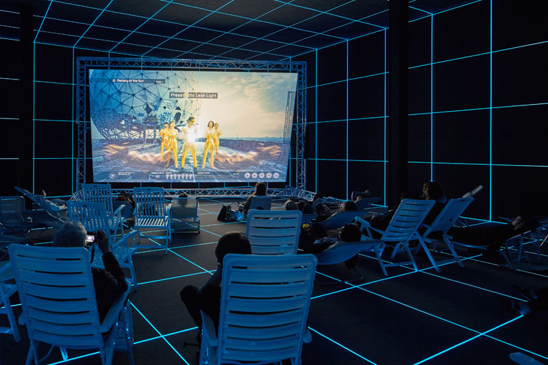 Factory of the Sun (2015), Hito Steyerl. Collection of the artist; courtesy Andrew Kreps Gallery, New York. Photo: Manuel Reinartz; image courtesy the artist and Andrew Kreps Gallery, New York