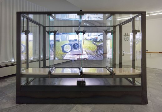 Installation view of 'Betamale Trilogy (Class Cabin)' (2015, Jon Rafman. Photo: Simon Vogel; courtesy Julia Stoschek Collecktion; © Jon Rafman/Future Gallery, Berlin