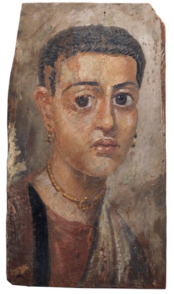 An Egyptian encaustic on wood mummy portrait of a woman (Hadrianic period, 2nd century AD). Christie's New York, estimate $150,000–$250,000