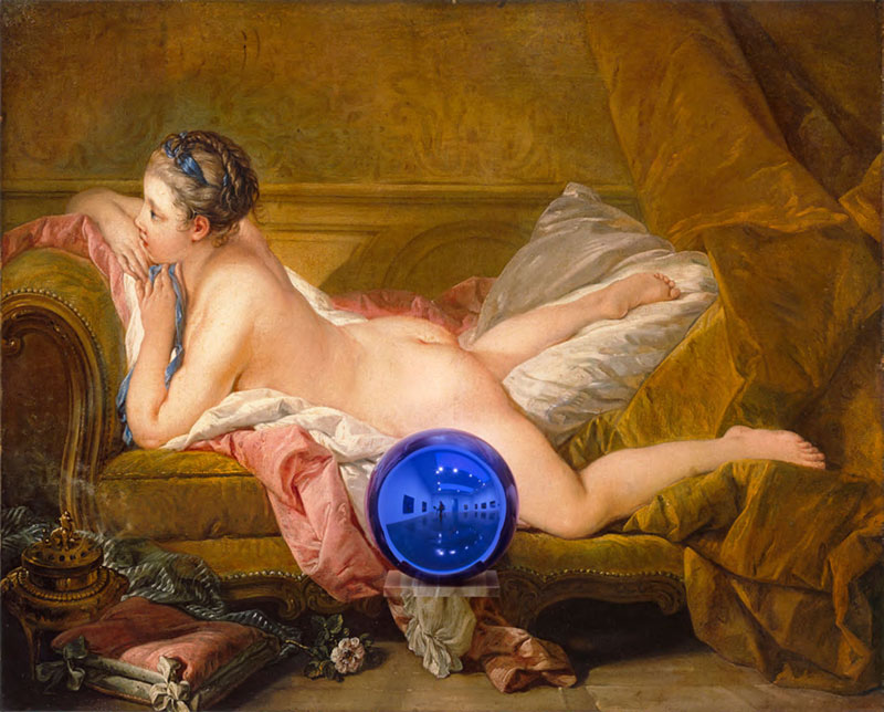 Gazing Ball (Boucher Reclining Girl) (2014–15), Jeff Koons. © Jeff Koons - Courtesy of the artist and Almine Rech Gallery