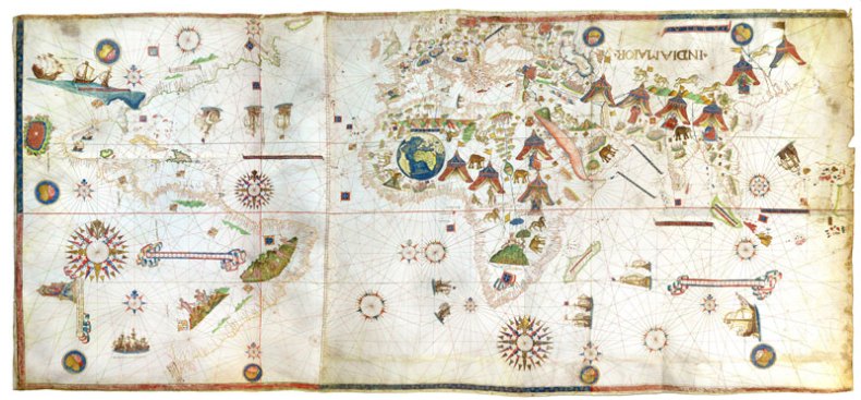 (1531), the first map to show New York harbour.